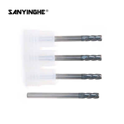 Carbide Corner Radius Milling Cutters 4 Flutes Long Shank Milling Cutter For Steel